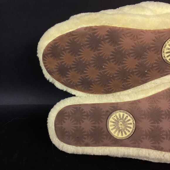 UGG Fluff Yeah Women 10 Sunshine Yellow Skeepskin Indoor Slippers/Slide 1110085 - Picture 7 of 9